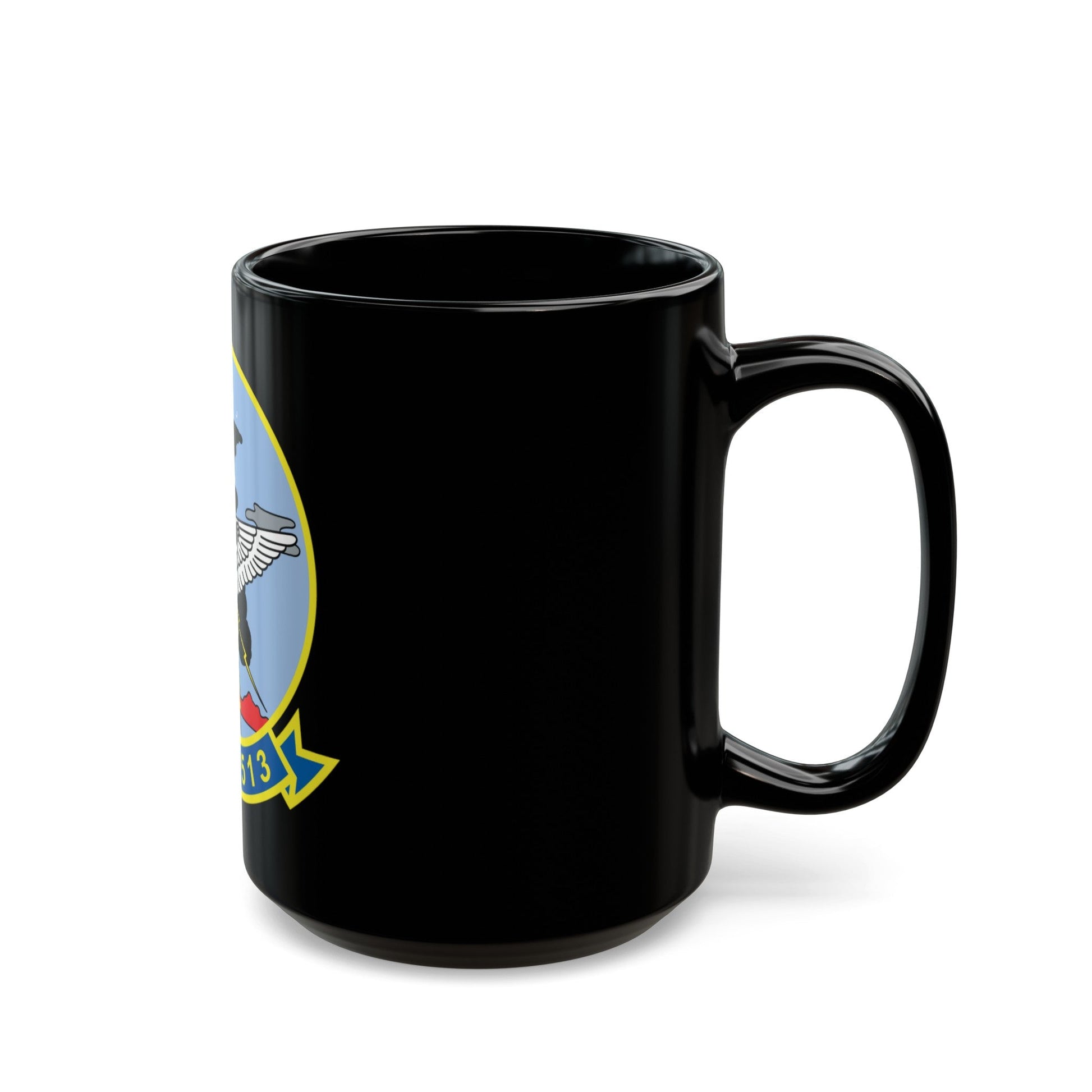 VMA 513 (USMC) Black Coffee Mug-The Sticker Space