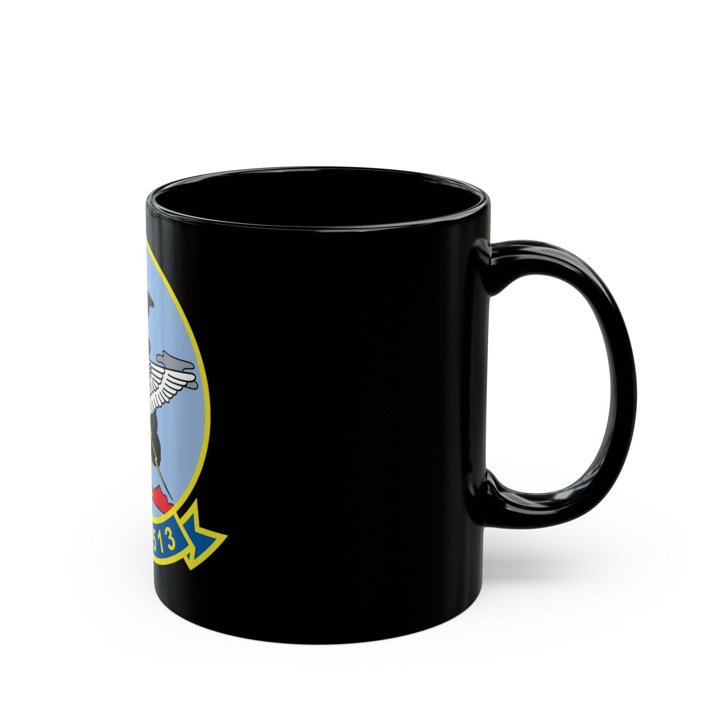 VMA 513 (USMC) Black Coffee Mug-The Sticker Space