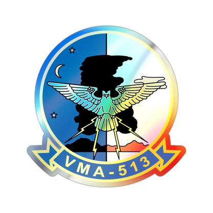 VMA 513 (USMC) Holographic STICKER Die-Cut Vinyl Decal 2 Inch Holographic - The Sticker Space