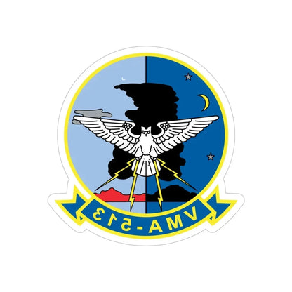 VMA 513 (USMC) REVERSE PRINT Transparent Die-Cut STICKER 6 Inch Die-Cut Transparent - The Sticker Space