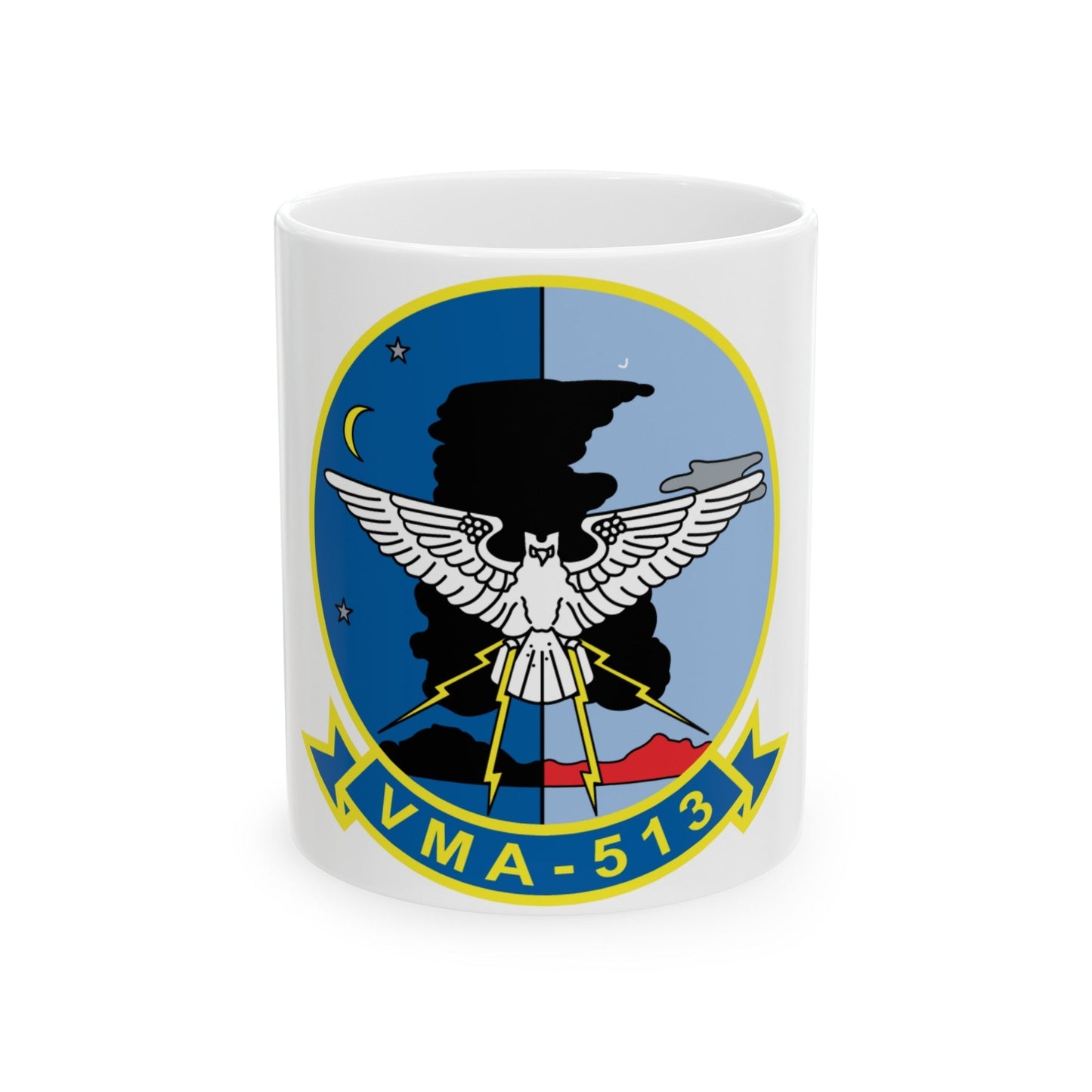 VMA 513 (USMC) White Coffee Mug-11oz-The Sticker Space