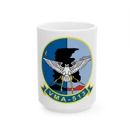 VMA 513 (USMC) White Coffee Mug-15oz-The Sticker Space