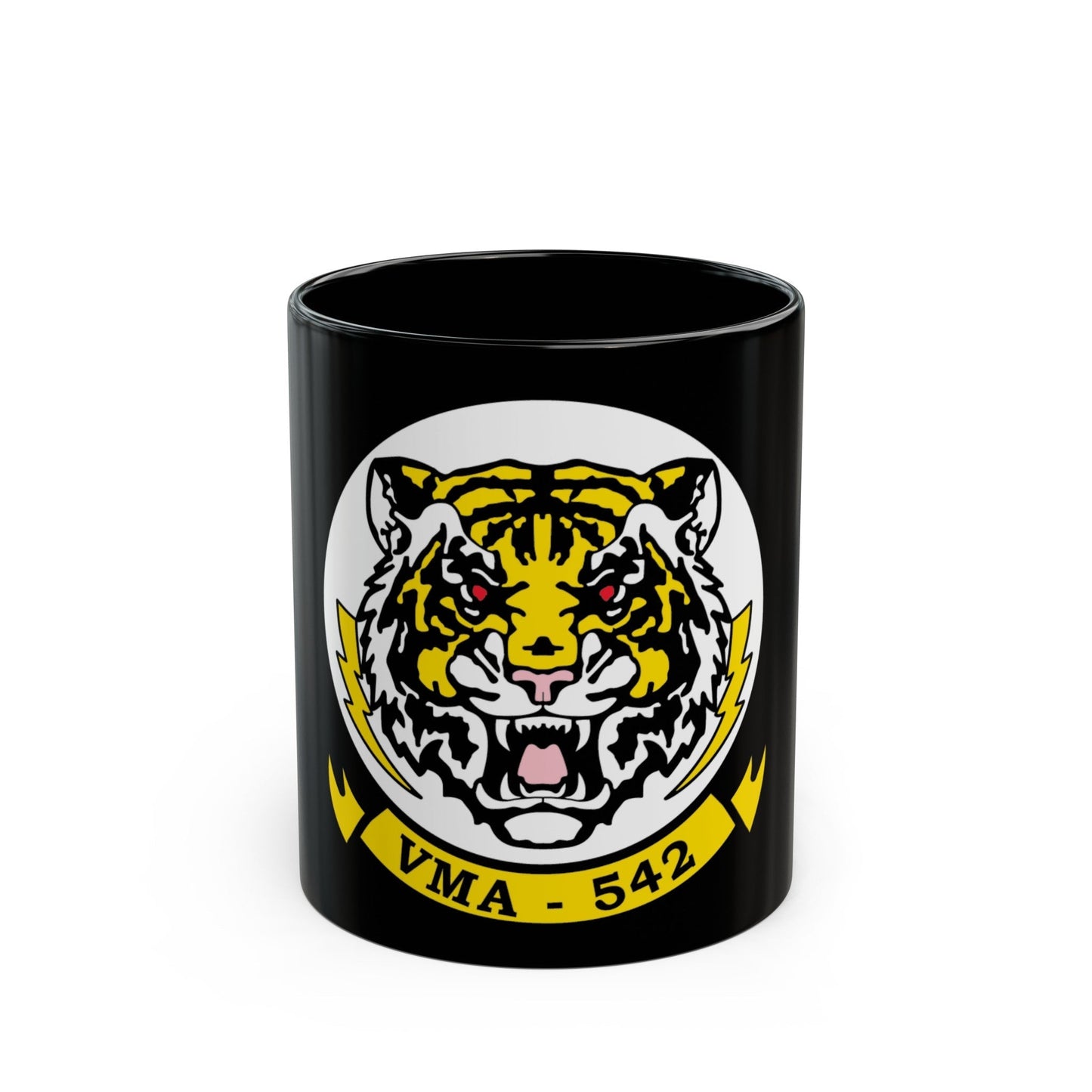 VMA 542 Tigers (USMC) Black Coffee Mug-11oz-The Sticker Space