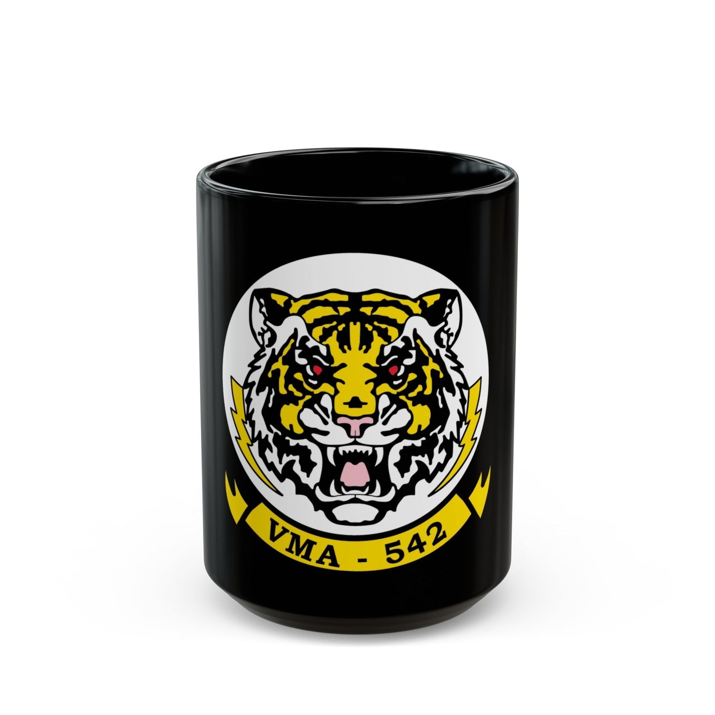 VMA 542 Tigers (USMC) Black Coffee Mug-15oz-The Sticker Space