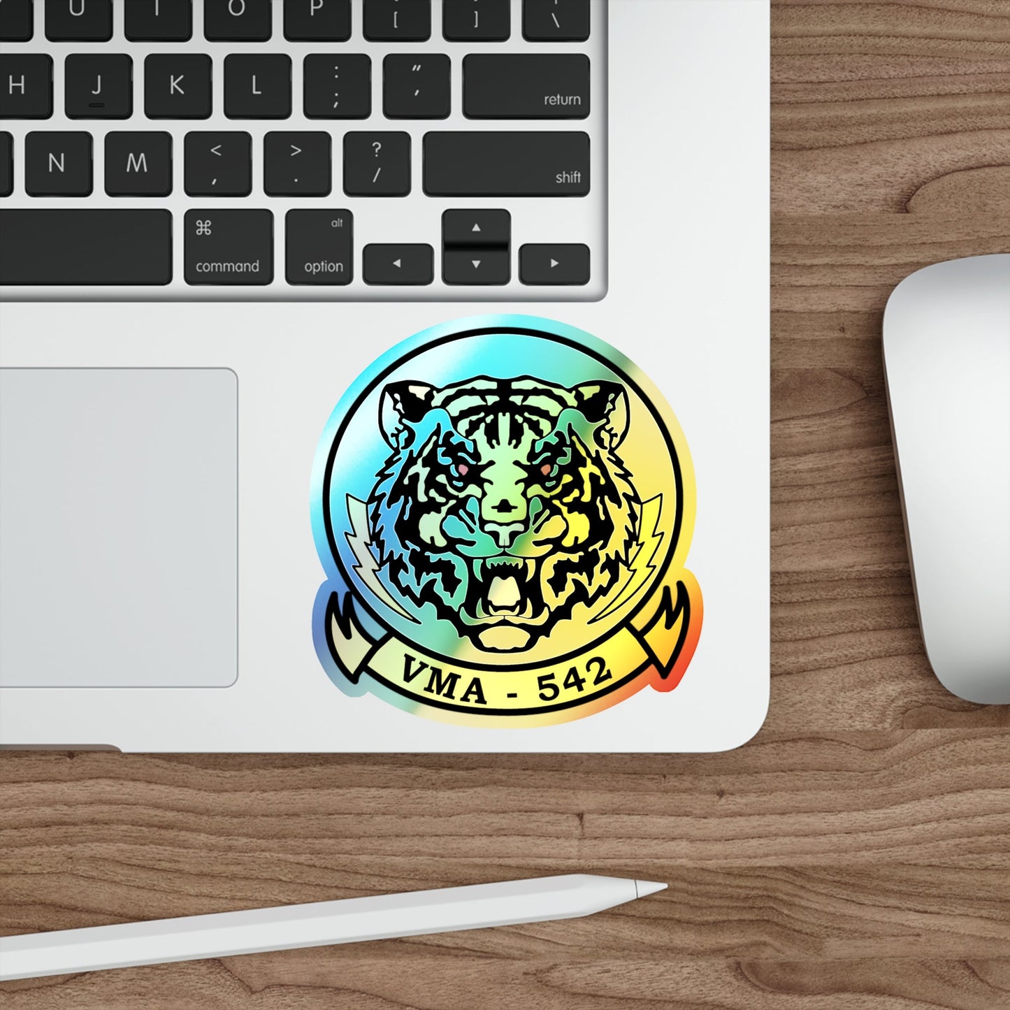 VMA 542 Tigers (USMC) Holographic STICKER Die-Cut Vinyl Decal-The Sticker Space