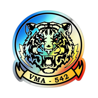 VMA 542 Tigers (USMC) Holographic STICKER Die-Cut Vinyl Decal 2 Inch Holographic - The Sticker Space