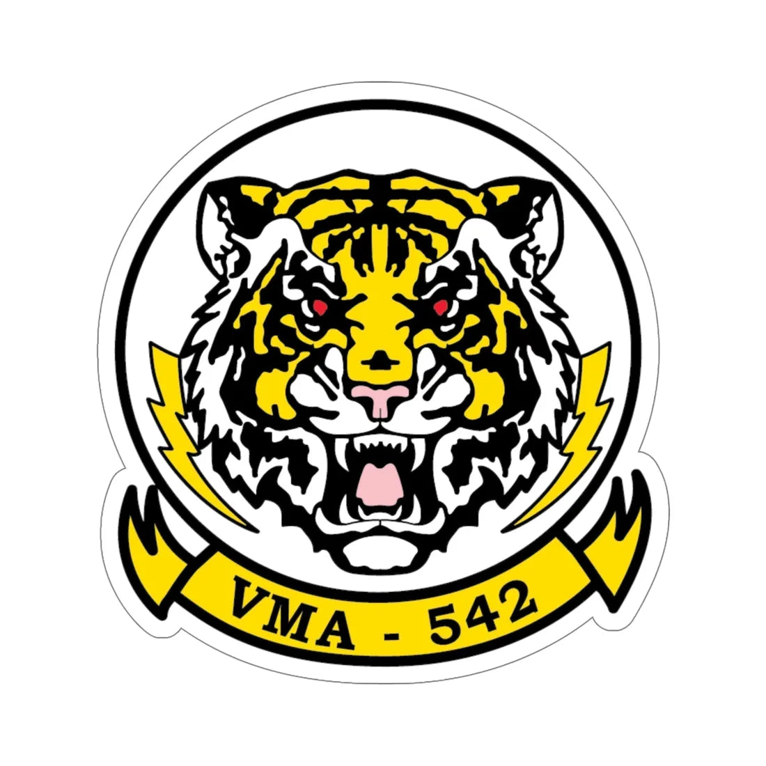 VMA 542 Tigers (USMC) STICKER Vinyl Die-Cut Decal 6 Inch - The Sticker Space