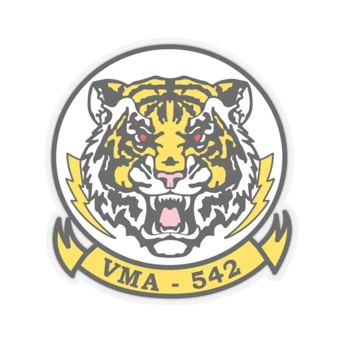 VMA 542 Tigers (USMC) STICKER Vinyl Kiss-Cut Decal 2 Inch Transparent - The Sticker Space