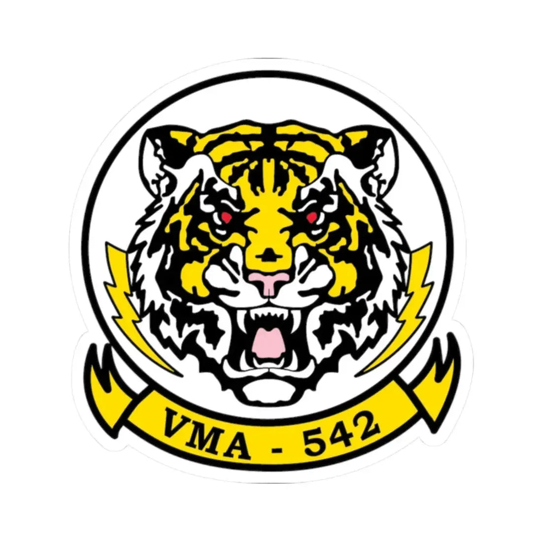 VMA 542 Tigers (USMC) STICKER Vinyl Kiss-Cut Decal 2 Inch White - The Sticker Space