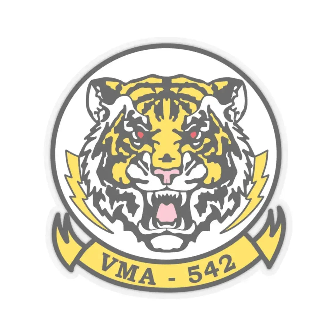 VMA 542 Tigers (USMC) STICKER Vinyl Kiss-Cut Decal 6 Inch Transparent - The Sticker Space