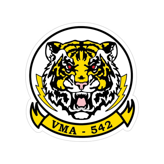 VMA 542 Tigers (USMC) Transparent STICKER Die-Cut Vinyl Decal-6 Inch-The Sticker Space