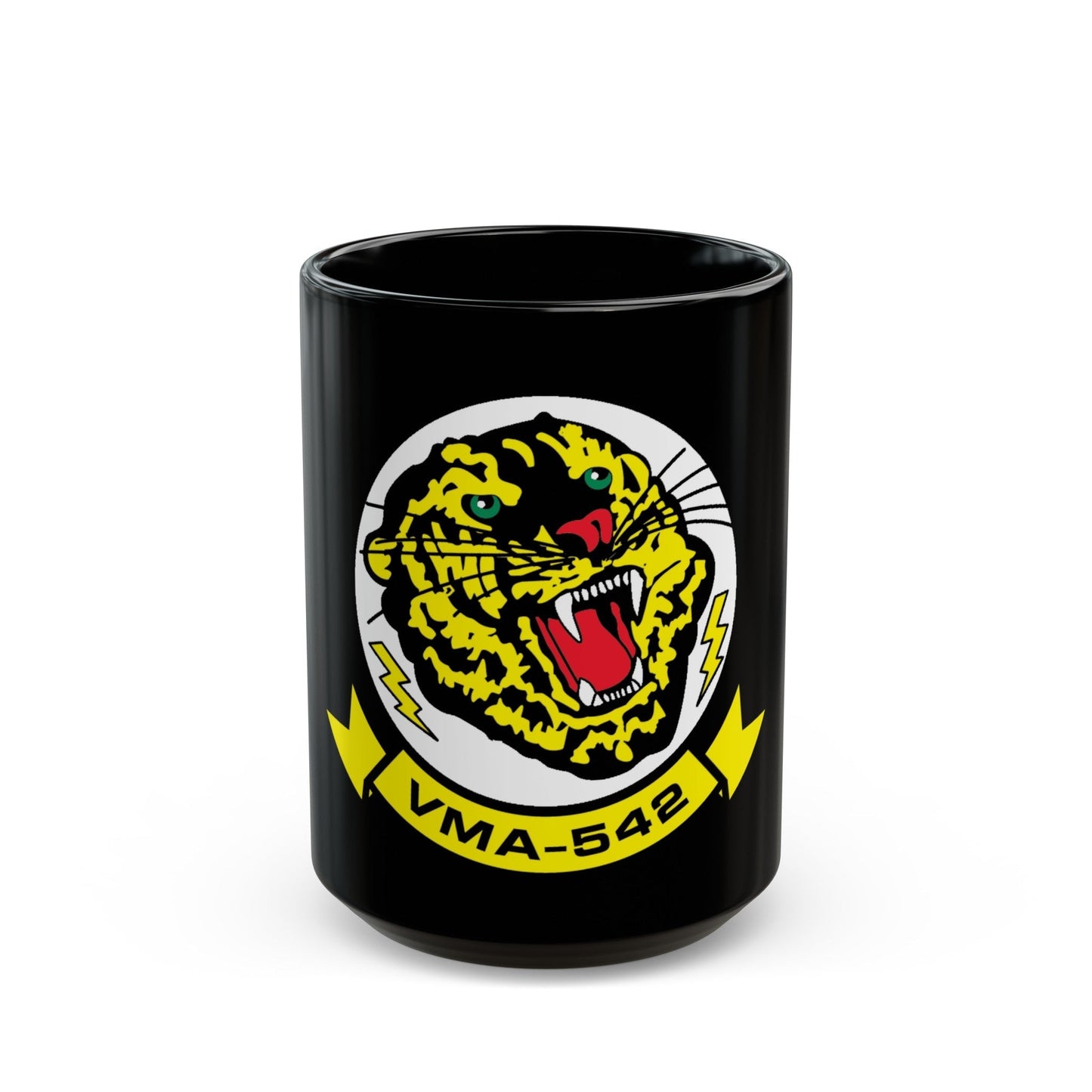 VMA 542 (USMC) Black Coffee Mug-15oz-The Sticker Space