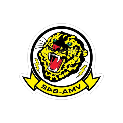 VMA 542 (USMC) REVERSE PRINT Transparent Die-Cut STICKER 3 Inch Die-Cut Transparent - The Sticker Space