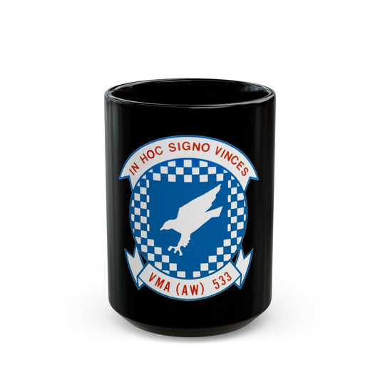 VMAAW 533 (USMC) Black Coffee Mug-15oz-The Sticker Space