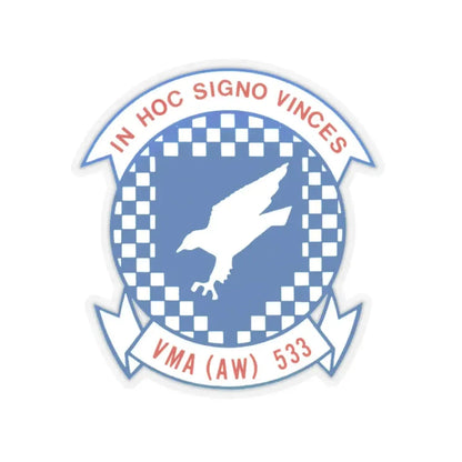 VMAAW 533 (USMC) STICKER Vinyl Kiss-Cut Decal 3 Inch Transparent - The Sticker Space