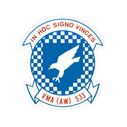 VMAAW 533 (USMC) STICKER Vinyl Kiss-Cut Decal 3 Inch White - The Sticker Space