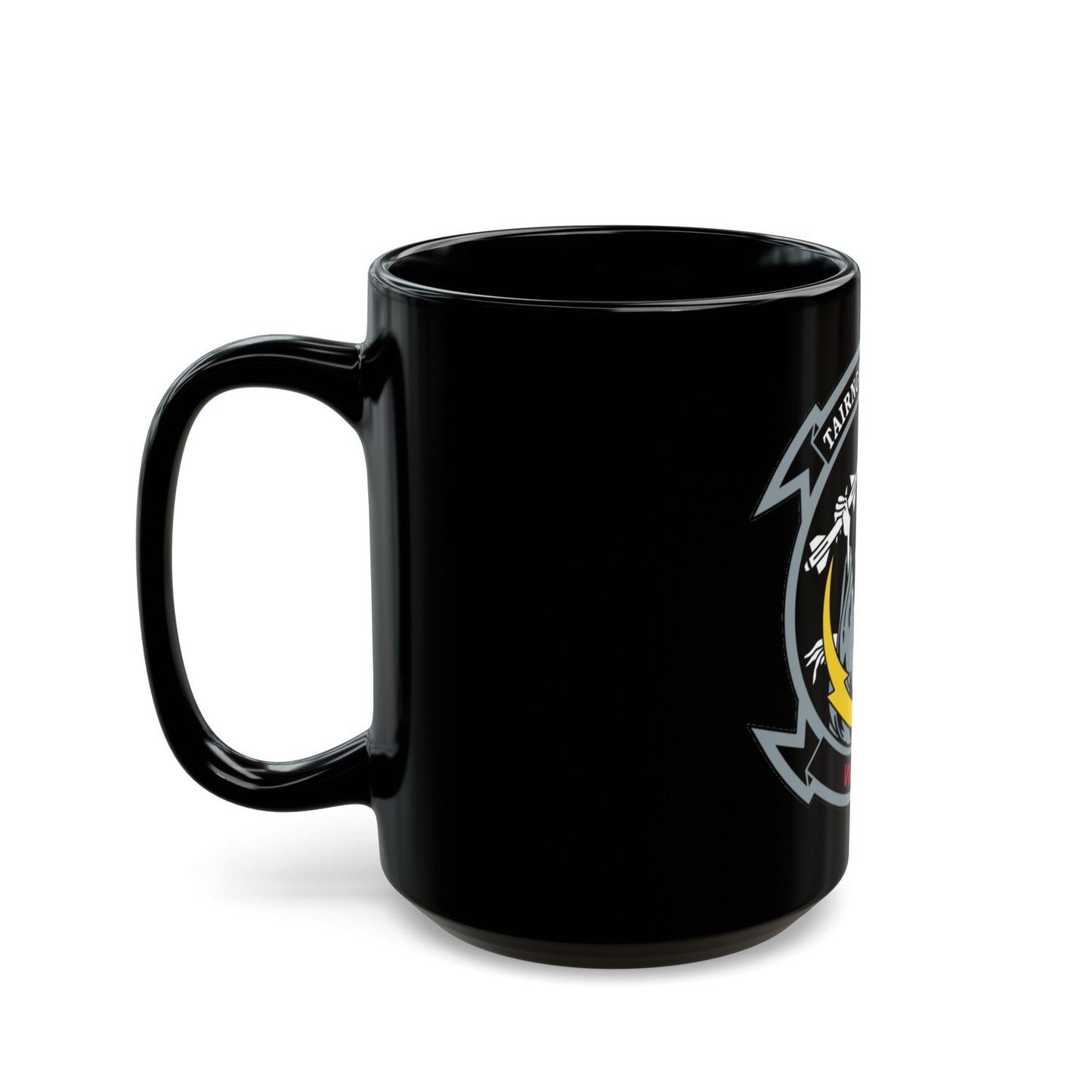 VMAQ 1 Marine Tactical Electronic Warfare Squadron 1 (USMC) Black Coffee Mug-The Sticker Space