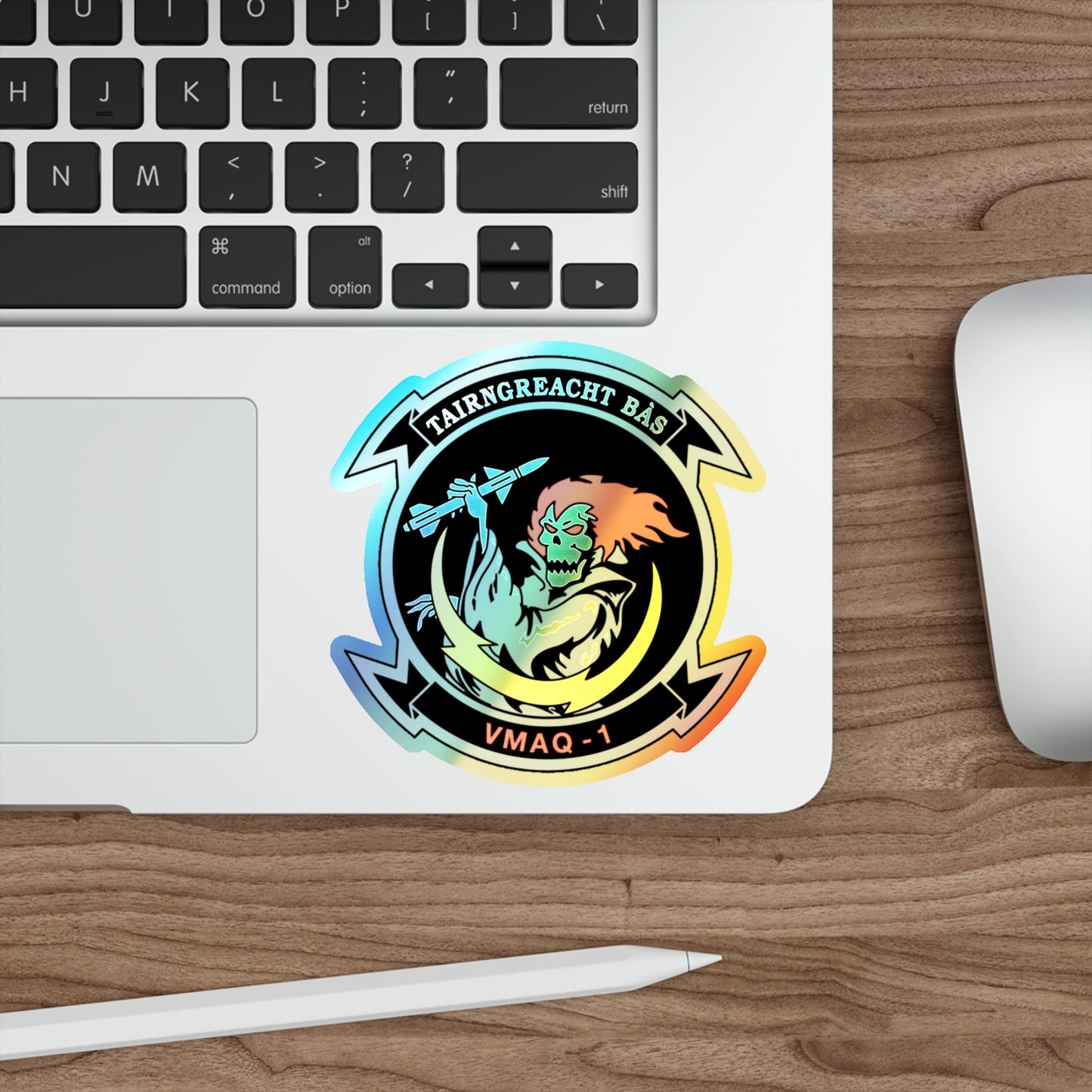 VMAQ 1 Marine Tactical Electronic Warfare Squadron 1 (USMC) Holographic STICKER Die-Cut Vinyl Decal-The Sticker Space