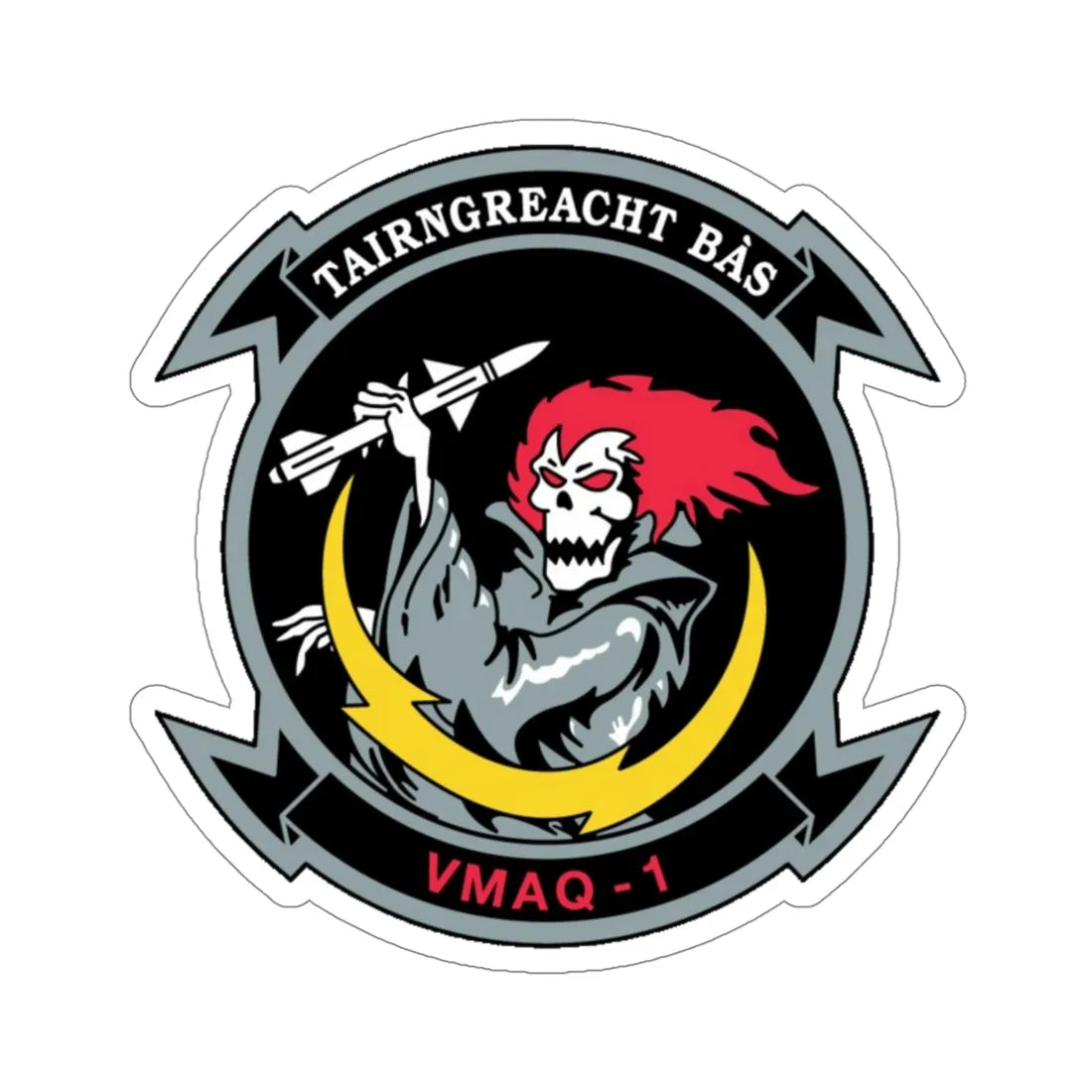VMAQ 1 Marine Tactical Electronic Warfare Squadron 1 (USMC) STICKER Vinyl Die-Cut Decal 4 Inch - The Sticker Space