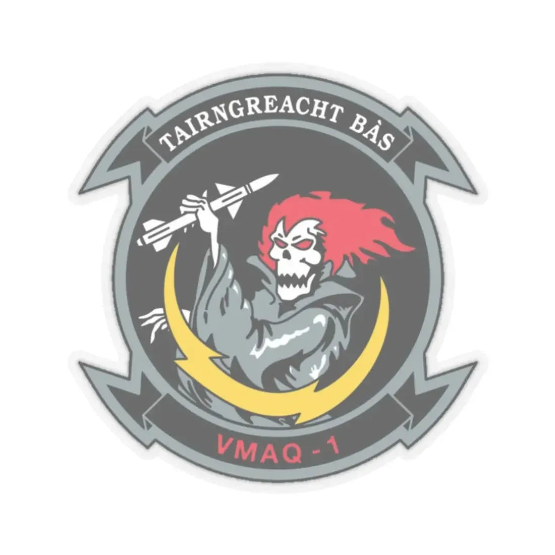 VMAQ 1 Marine Tactical Electronic Warfare Squadron 1 (USMC) STICKER Vinyl Kiss-Cut Decal 2 Inch Transparent - The Sticker Space