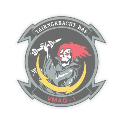 VMAQ 1 Marine Tactical Electronic Warfare Squadron 1 (USMC) STICKER Vinyl Kiss-Cut Decal 2 Inch Transparent - The Sticker Space