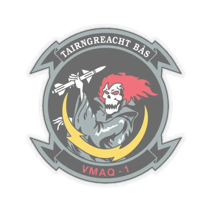 VMAQ 1 Marine Tactical Electronic Warfare Squadron 1 (USMC) STICKER Vinyl Kiss-Cut Decal 4 Inch Transparent - The Sticker Space