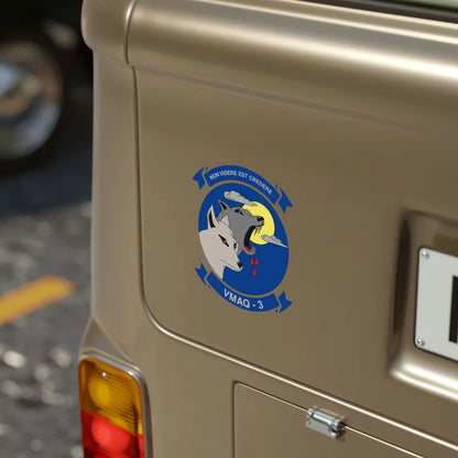 VMAQ 3 Marine Tactical Electronic Warfare Squadron 3  (USMC) Transparent STICKER Die-Cut Vinyl Decal - The Sticker Space