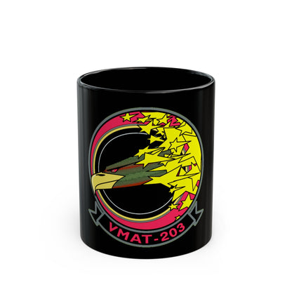 VMAT 203 (USMC) Black Coffee Mug-11oz-The Sticker Space