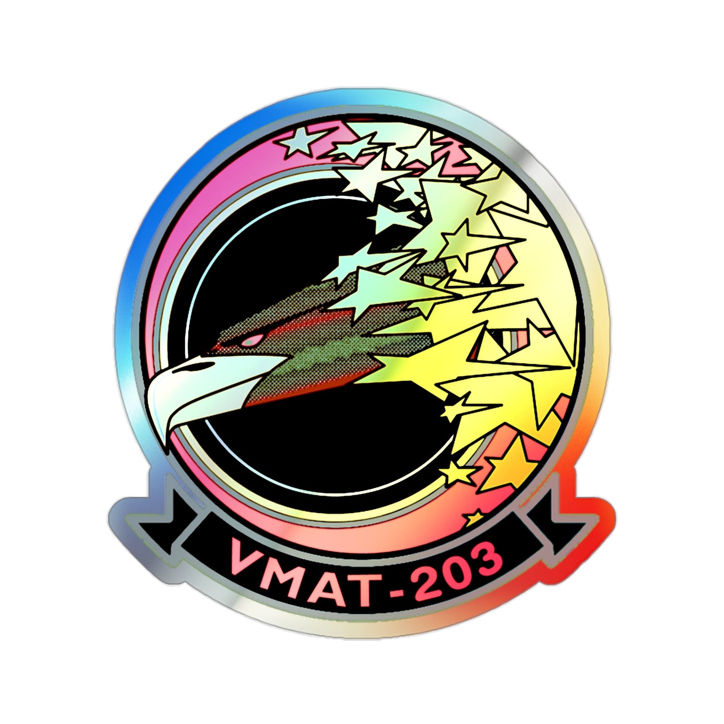 VMAT 203 (USMC) Holographic STICKER Die-Cut Vinyl Decal-2 Inch-The Sticker Space