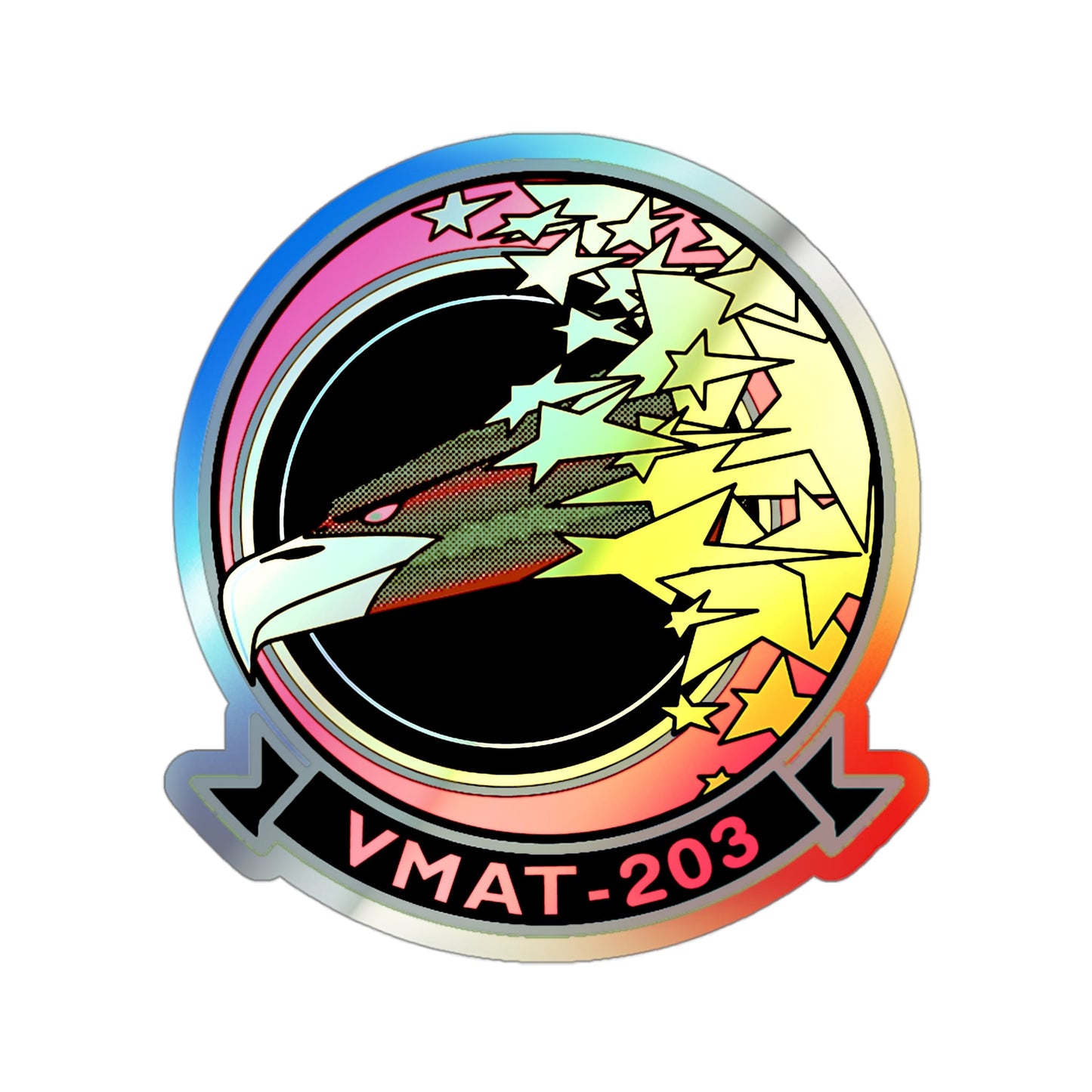 VMAT 203 (USMC) Holographic STICKER Die-Cut Vinyl Decal-3 Inch-The Sticker Space