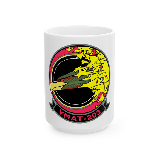 VMAT 203 (USMC) White Coffee Mug-15oz-The Sticker Space