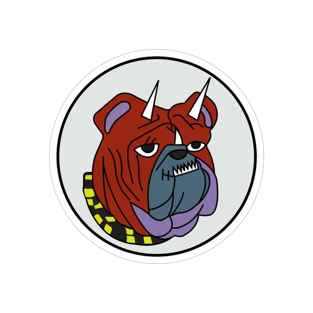 VMF 111 Devil Dogs (USMC) REVERSE PRINT Transparent Die-Cut STICKER 4 Inch Die-Cut Transparent - The Sticker Space