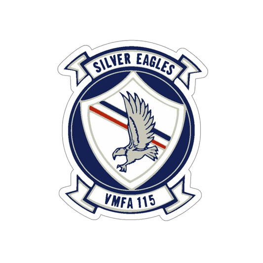 VMFA 115 Silver Eagles (USMC) STICKER Vinyl Die-Cut Decal 6 Inch - The Sticker Space