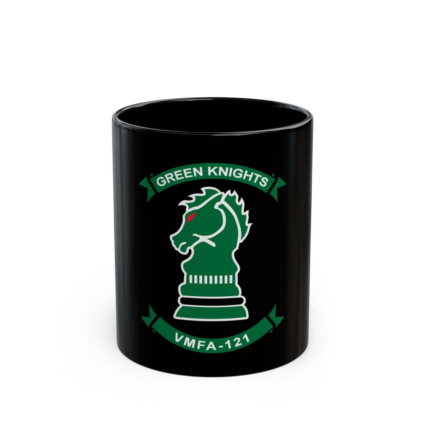 VMFA 121 Green Knights (USMC) Black Coffee Mug-11oz-The Sticker Space