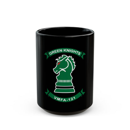 VMFA 121 Green Knights (USMC) Black Coffee Mug-15oz-The Sticker Space