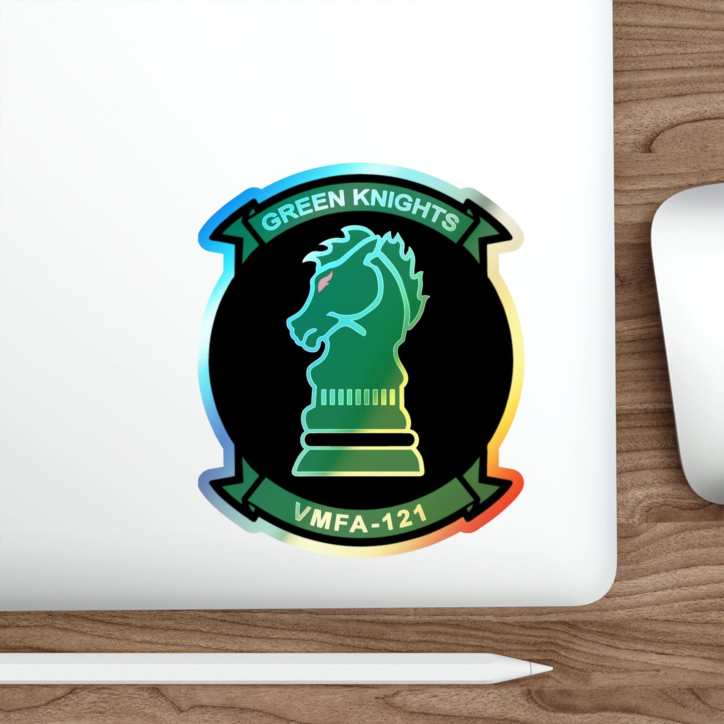 VMFA 121 Green Knights (USMC) Holographic STICKER Die-Cut Vinyl Decal-The Sticker Space