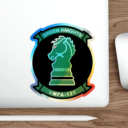 VMFA 121 Green Knights (USMC) Holographic STICKER Die-Cut Vinyl Decal-The Sticker Space