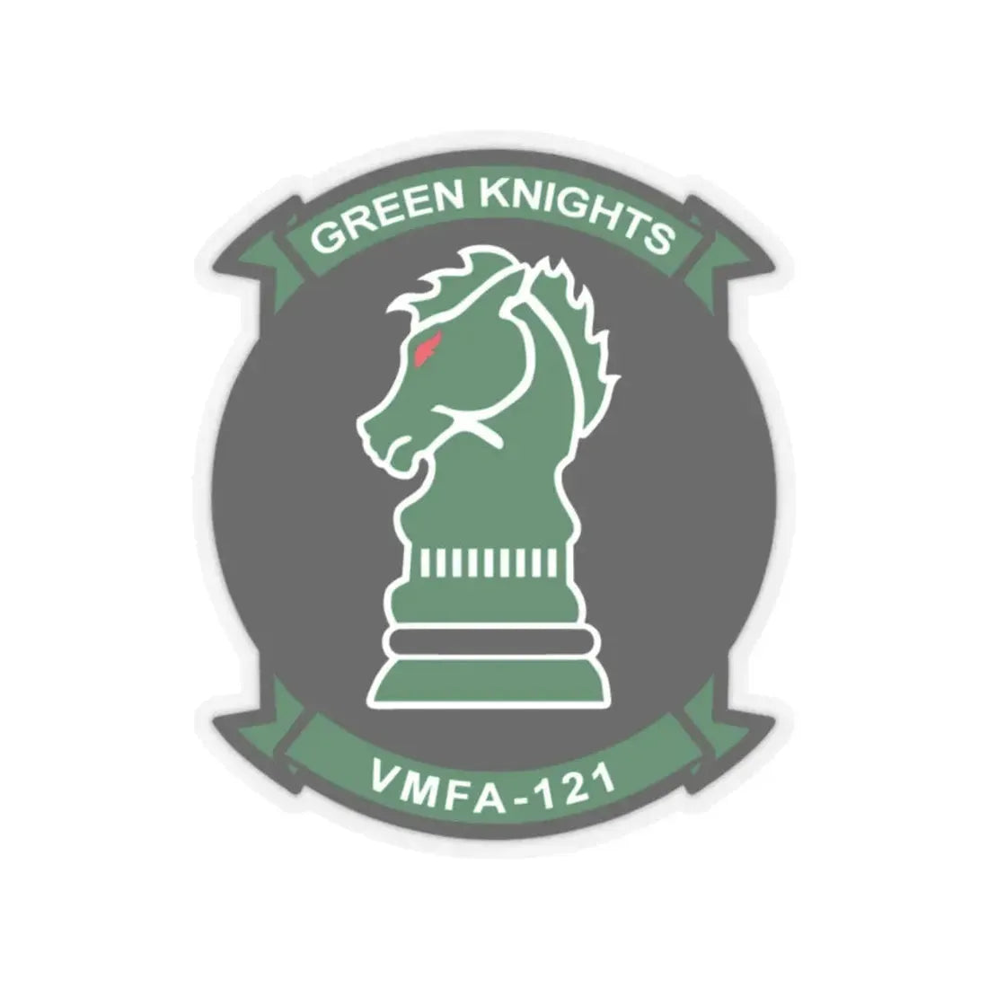 VMFA 121 Green Knights (USMC) STICKER Vinyl Kiss-Cut Decal 2 Inch Transparent - The Sticker Space