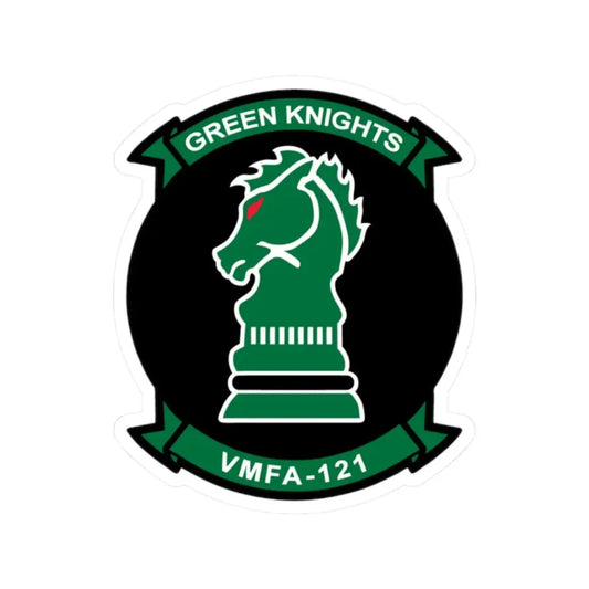 VMFA 121 Green Knights (USMC) STICKER Vinyl Kiss-Cut Decal 2 Inch White - The Sticker Space
