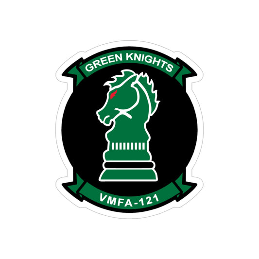 VMFA 121 Green Knights (USMC) Transparent STICKER Die-Cut Vinyl Decal-6 Inch-The Sticker Space