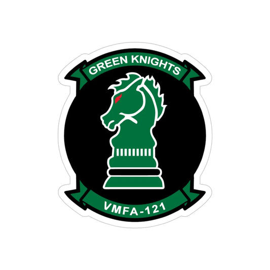 VMFA 121 Green Knights (USMC) Transparent STICKER Die-Cut Vinyl Decal 6 Inch - The Sticker Space
