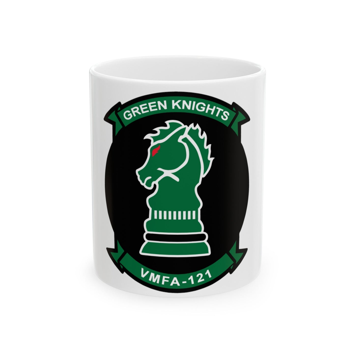 VMFA 121 Green Knights (USMC) White Coffee Mug-11oz-The Sticker Space