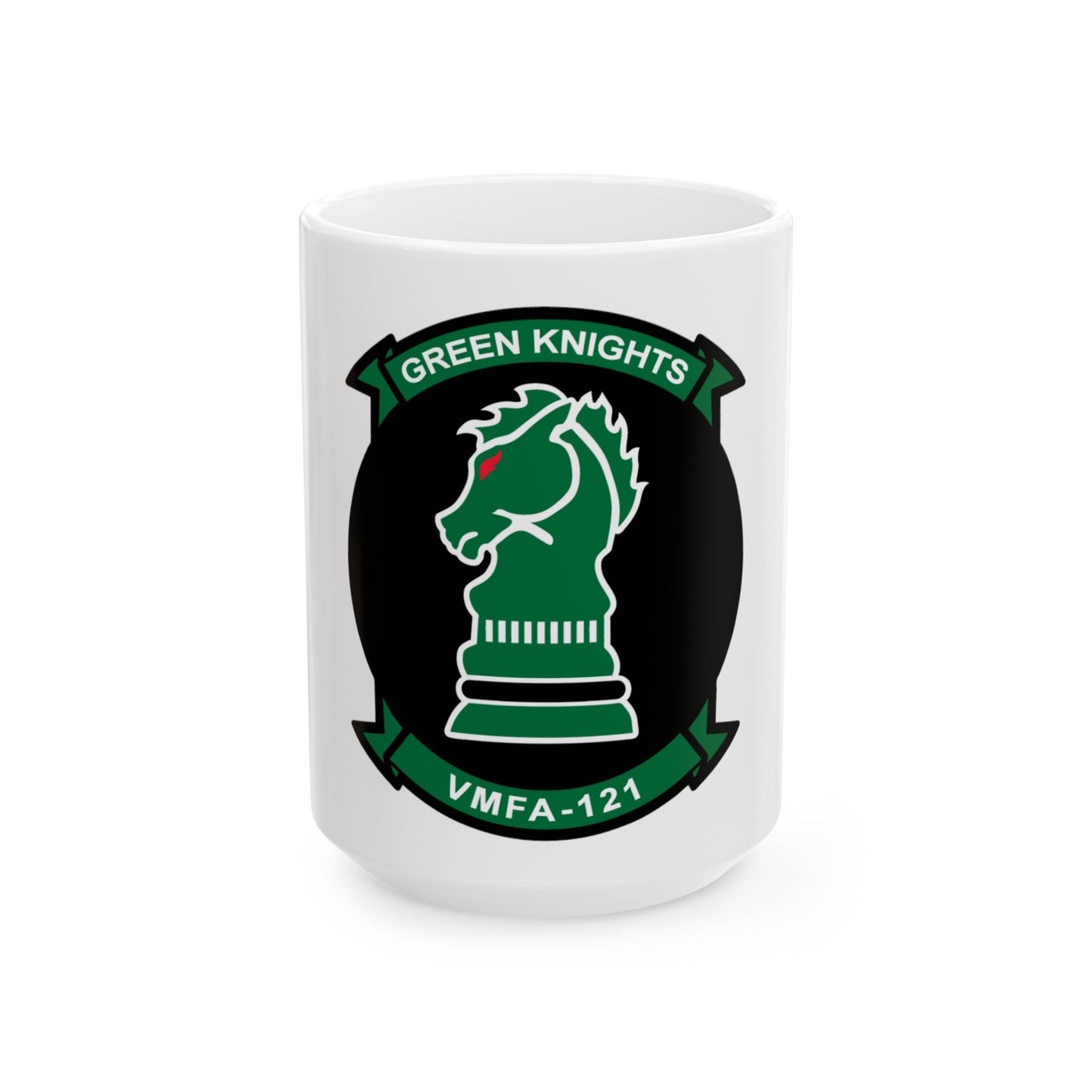 VMFA 121 Green Knights (USMC) White Coffee Mug-15oz-The Sticker Space