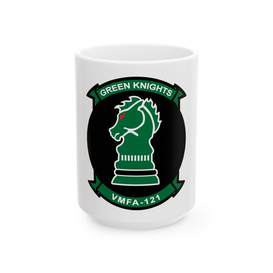 VMFA 121 Green Knights (USMC) White Coffee Mug-15oz-The Sticker Space