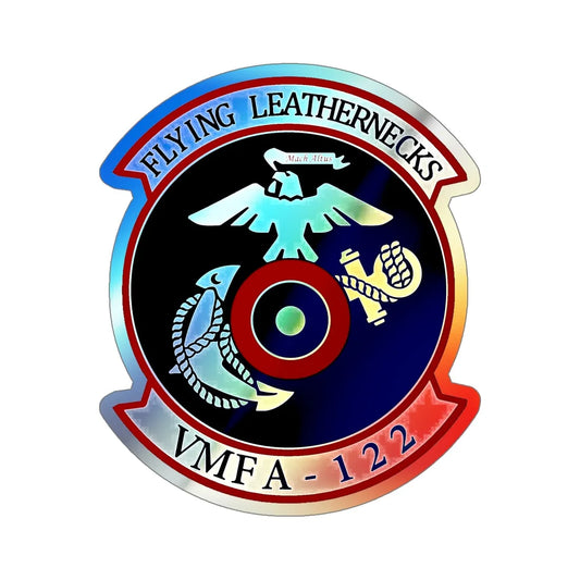 VMFA 122 Marine Fighter Attack Squadron 122 (USMC) Holographic STICKER Die-Cut Vinyl Decal 6 Inch - The Sticker Space