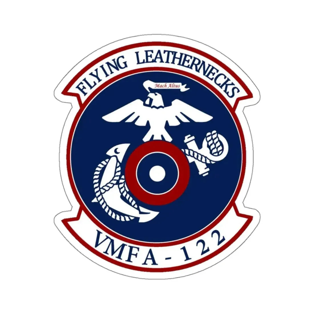 VMFA 122 Marine Fighter Attack Squadron 122 (USMC) STICKER Vinyl Kiss-Cut Decal 4 Inch White - The Sticker Space