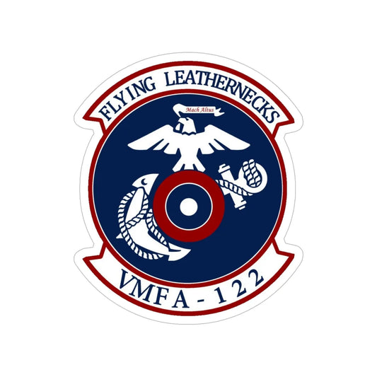 VMFA 122 Marine Fighter Attack Squadron 122 (USMC) Transparent STICKER Die-Cut Vinyl Decal 6 Inch - The Sticker Space