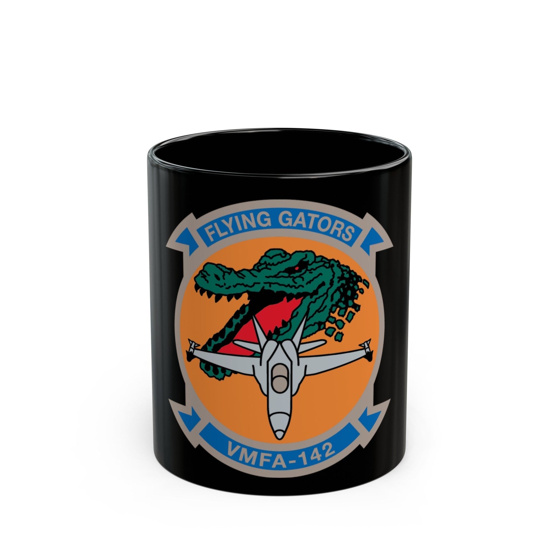 VMFA 142 (USMC) Black Coffee Mug-11oz-The Sticker Space