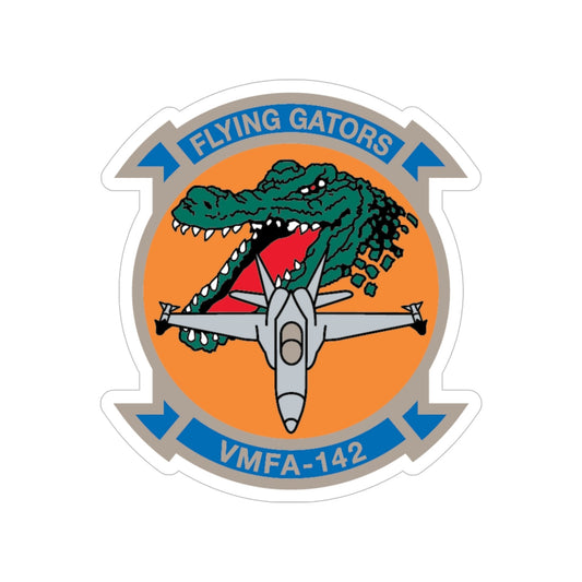 VMFA 142 (USMC) Transparent STICKER Die-Cut Vinyl Decal-6 Inch-The Sticker Space