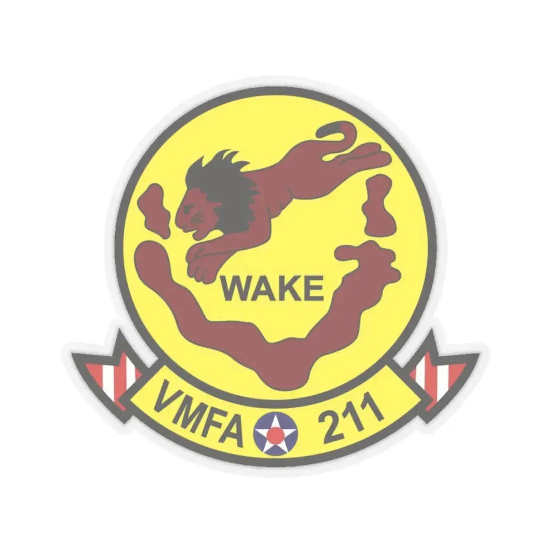VMFA 211 Marine Fighter Attack Squadron 211 (USMC) STICKER Vinyl Kiss-Cut Decal 6 Inch Transparent - The Sticker Space